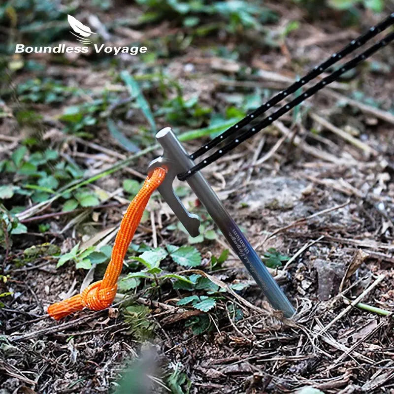 Titanium Camping Tent Stakes – Heavy Duty Metal Pegs for Outdoor Hiking
