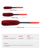 Foldable Car Wheel Brush – Plush Microfiber Hub Cleaning Tool for Detailing