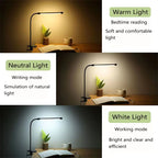 LED Clip-On Desk Lamp – Dimmable Eye Protection for Office and Study
