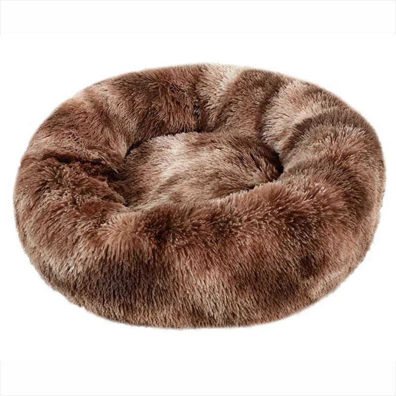 Plush Round Pet Bed – Soft Warm Nest for Large and Medium Dogs or Cats