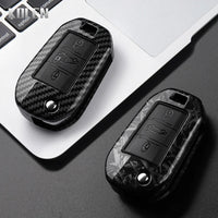 Carbon Fiber Car Key Case – Protective Fob Cover for Peugeot and Citroen
