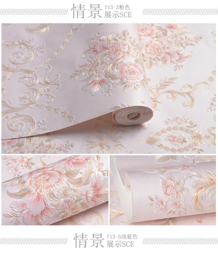Self-Adhesive 3D Floral Wallpaper – Thickened Wall Decor for Bedroom Living Room