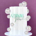 Clear Glitter Ball Cake Toppers – 3-Size Decorative Orbs for Party Events