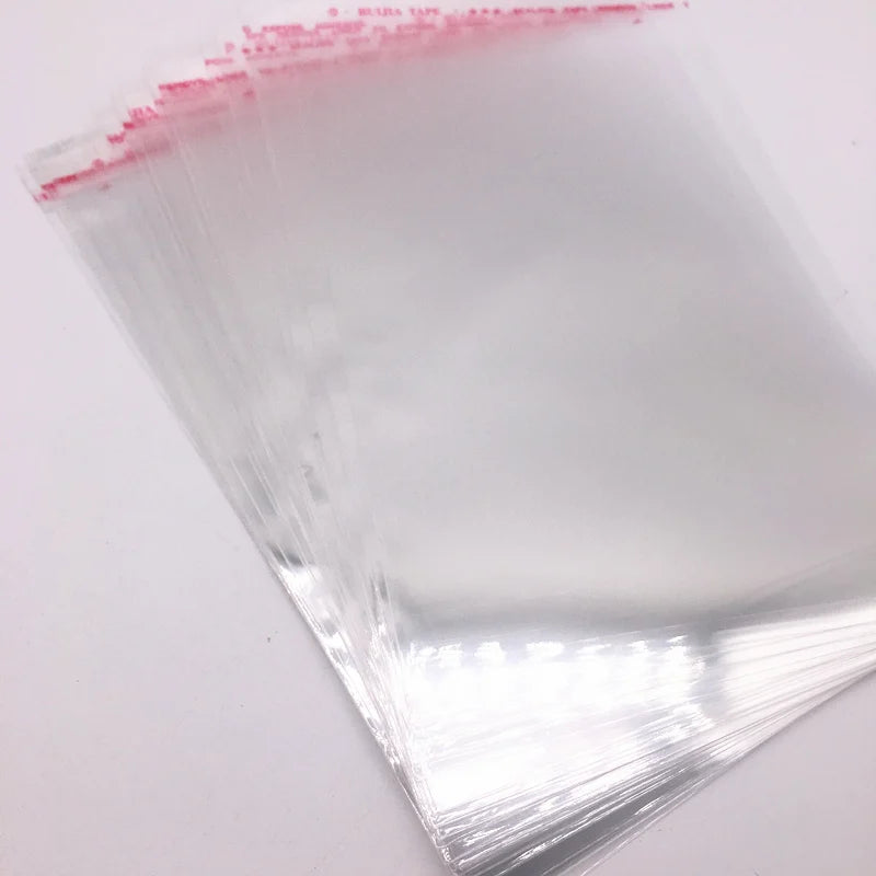 Resealable Clear Poly Bags – Adhesive Plastic Sleeves for Jewellery Storage