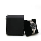 Black PU Leather Watch Box – Single Display Case with Pillow for Men