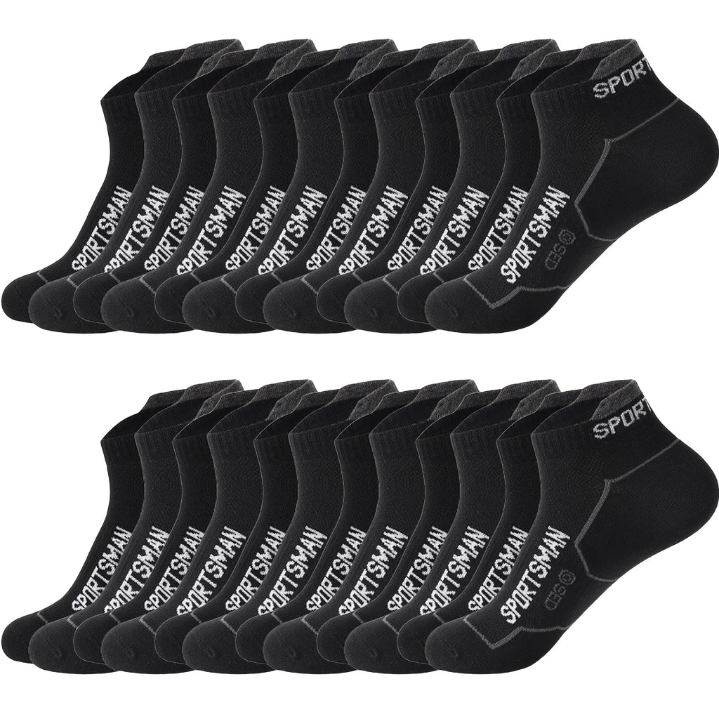 Breathable Ankle Socks – Colorful Invisible Sportswear for Men Running