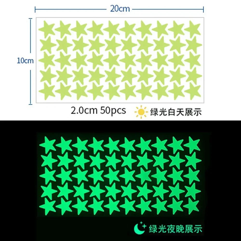 Glow in the Dark Wall Decals – Luminous Dots and Stars for Kids Bedroom Decor