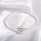 925 Sterling Silver Snake Chain Bracelet – Handmade Jewelry for Women