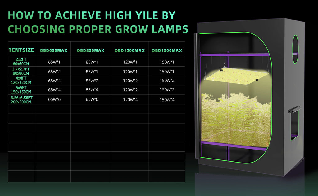Full Spectrum LED Grow Light – 850W Quiet Fanless Panel for 5x5FT Indoor Plants