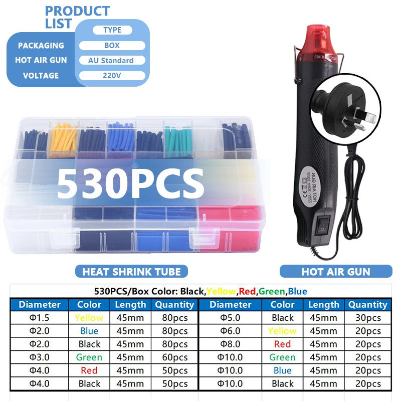 Heat Shrink Tubing Kit – Waterproof Electric Wire Insulation for Cable Repair