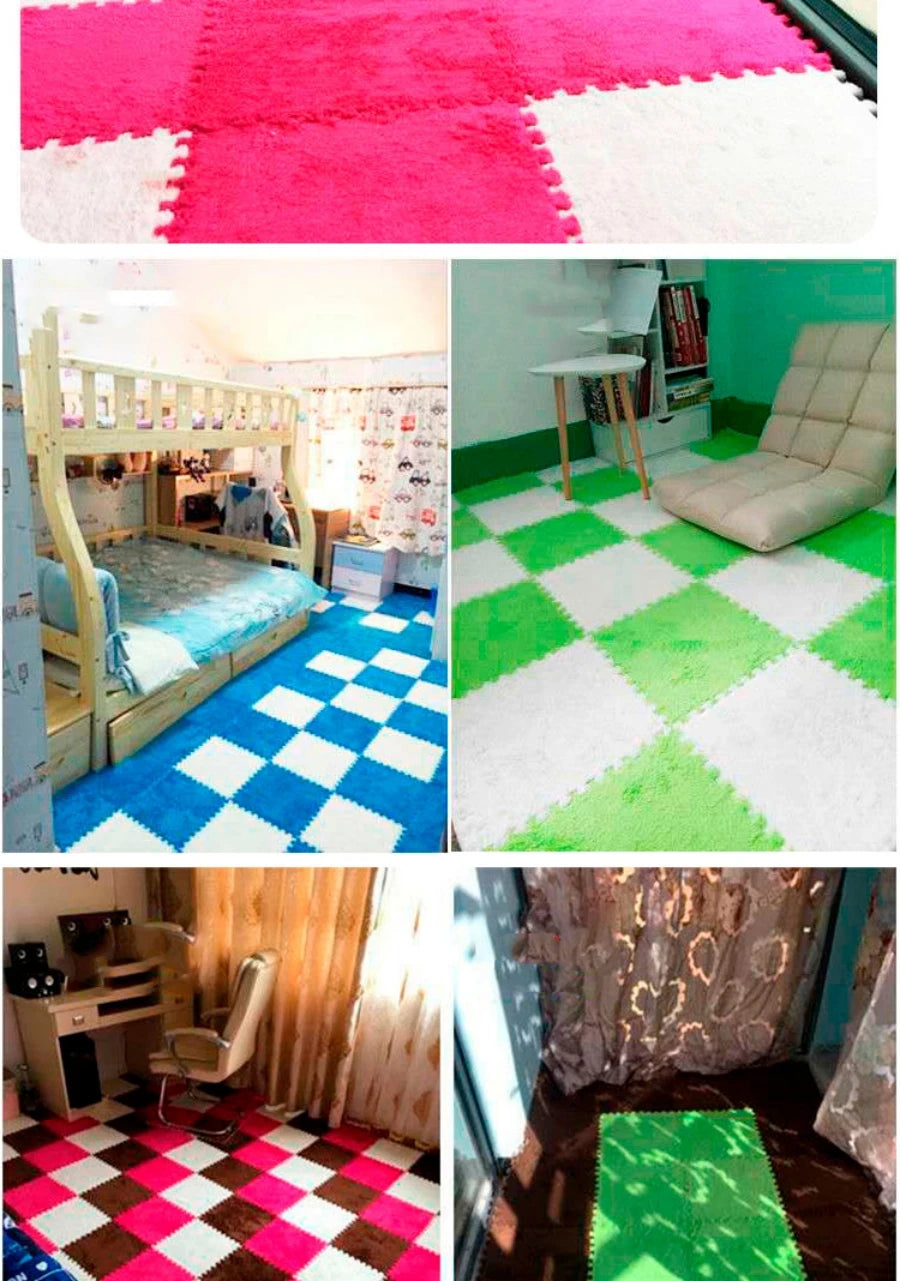 Soft Foam Patchwork Play Mats – Interlocking Carpet Tiles for Kids Rooms
