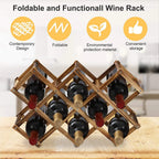 Wooden Stackable Wine Racks – Modular Storage Shelves for Home Bar Decor