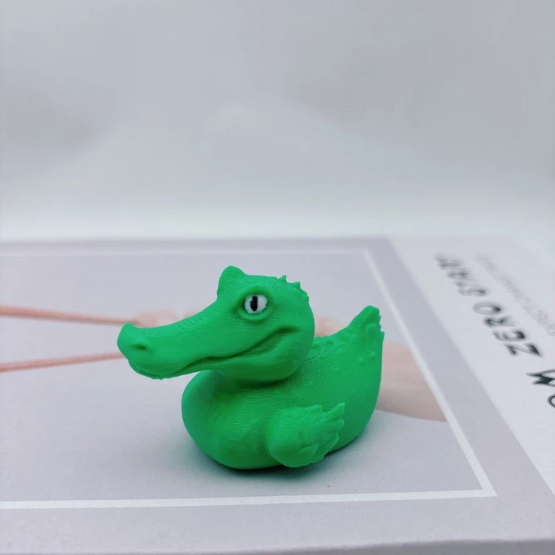 3D Printed Animal Figurines – Shark and Duck Desk Decor for Office Gifts