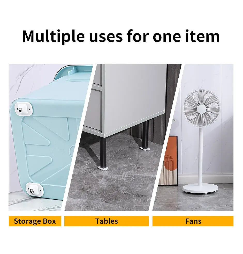 Mini Stainless Steel Swivel Wheels – 360 Degree Adhesive Casters for Furniture