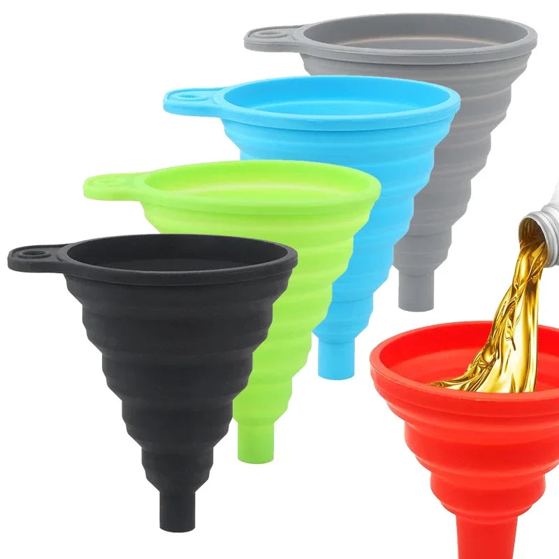 Foldable Silicone Engine Funnel – Portable Liquid Tool for Oil Changes