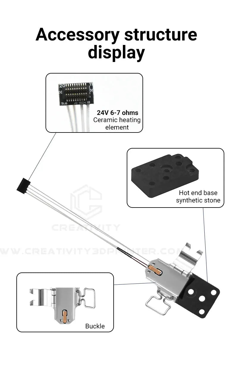 Hotend Heating Assembly Kit for Bambu Lab A1 and A1 Mini 3D Printer Repair