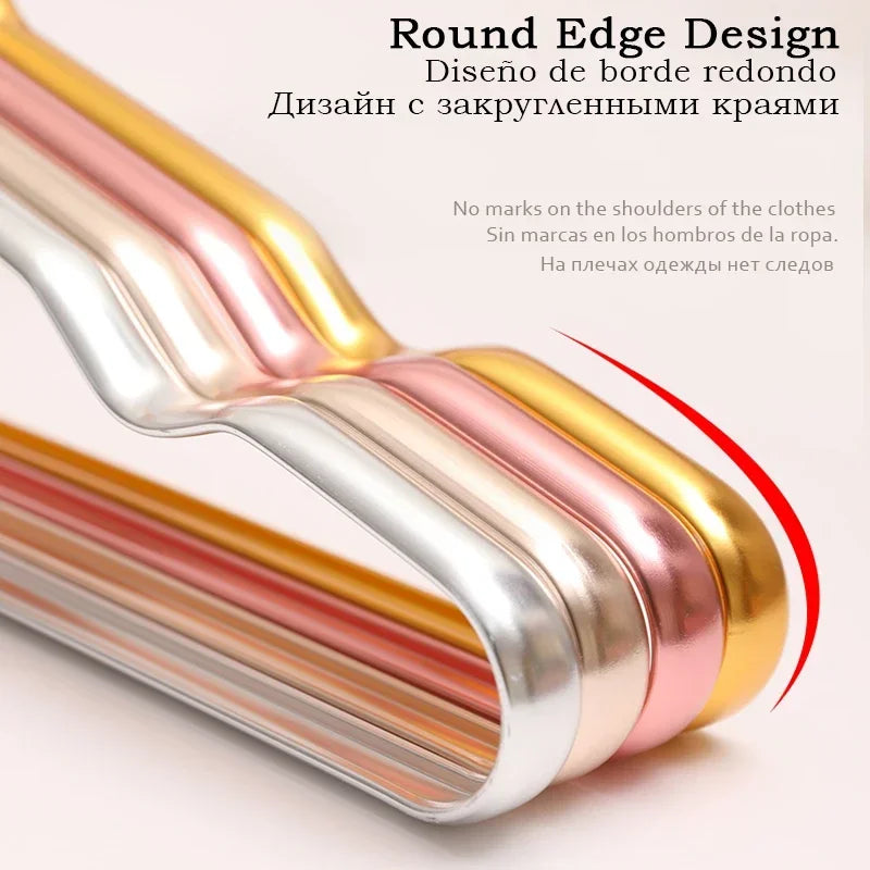 Aluminum Clothes Hangers – Anti-slip Metal Rack for Wardrobe Organization