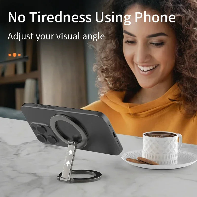 Magnetic Phone Ring Holder – Double-Sided MagSafe Kickstand for Smartphones