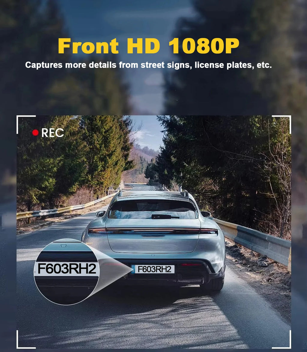4-Channel Dash Cam – 360° WiFi Video Recorder for 24H Car Parking Surveillance