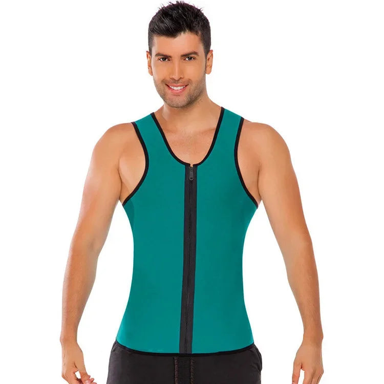Men's Sauna Tank Top – Compression Body Shaper for Gym Weight Loss