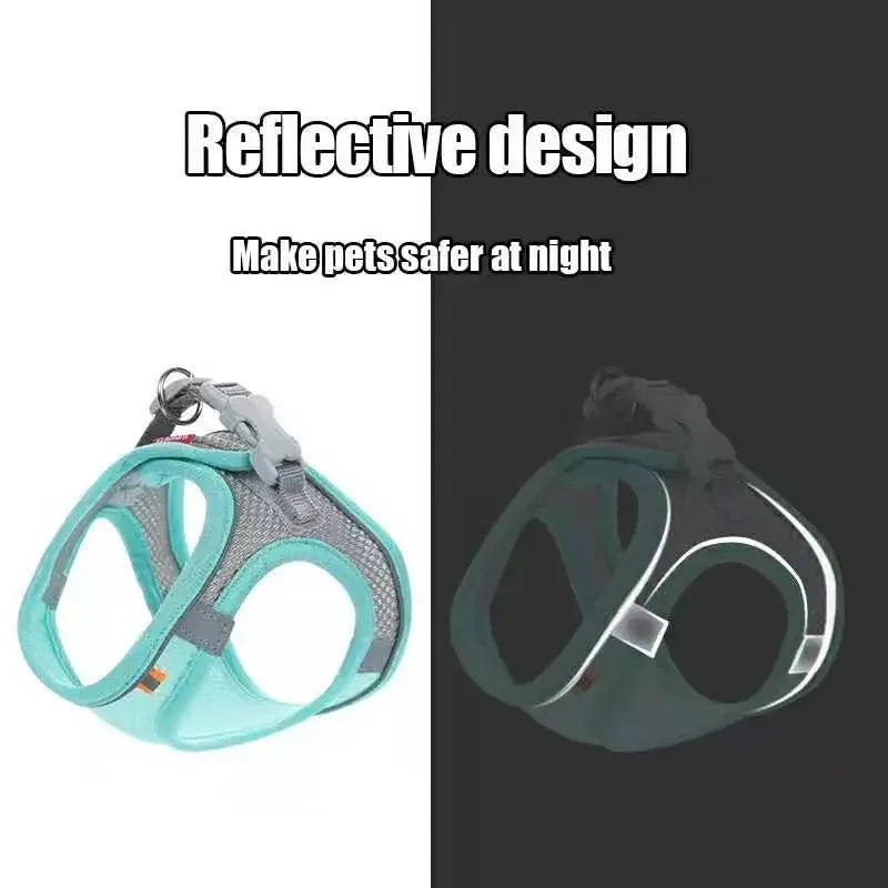 Reflective Breathable Pet Harness – Adjustable Vest for Small Medium Dogs