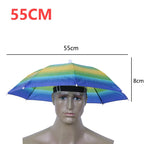 Hands-Free Umbrella Hat – Waterproof Sunscreen Headwear for Hiking and Camping