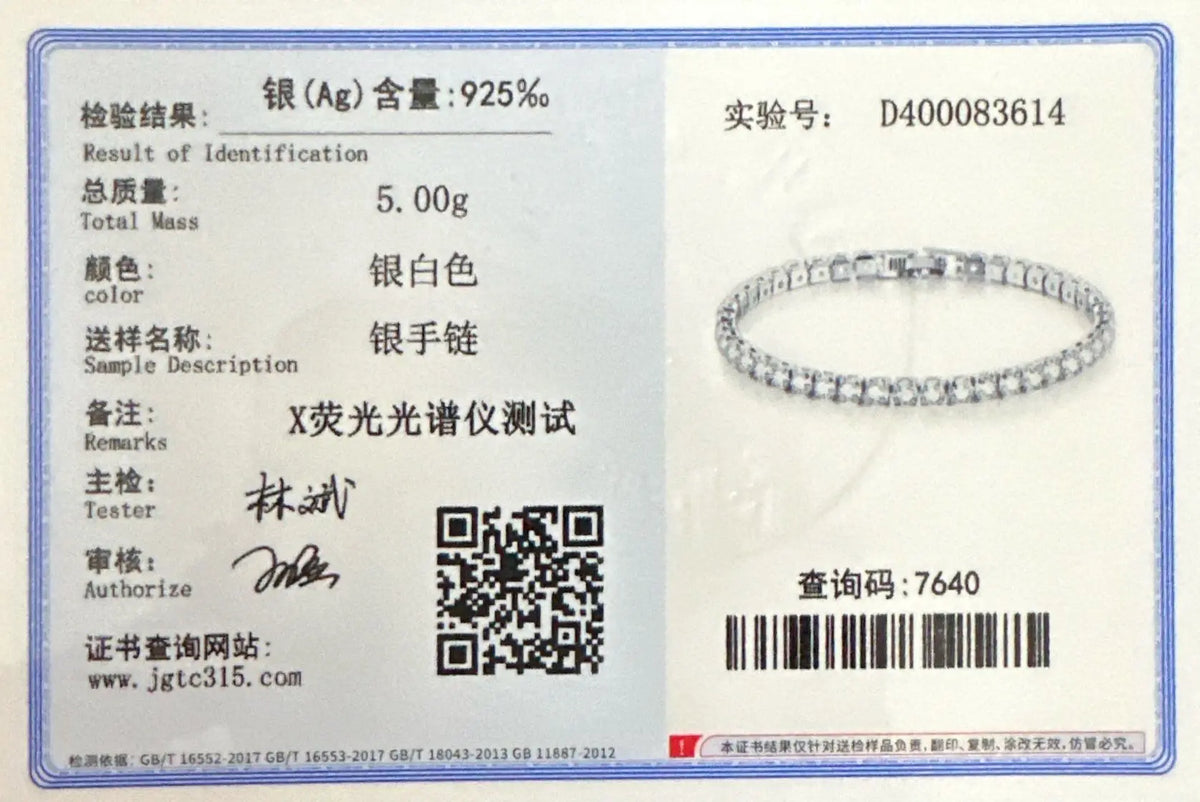 S925 Sterling Silver Tennis Bracelet – 4mm Zirconia for Wedding Jewelry
