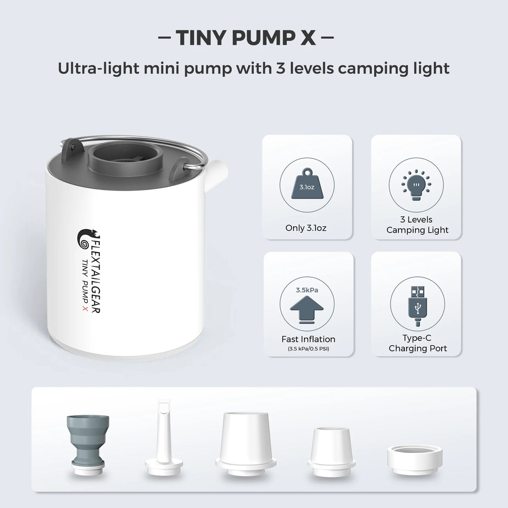 Portable Electric Air Pump – Rechargeable Camping Light for Inflatables