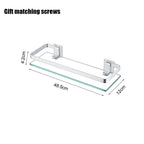 Tempered Glass Wall Shelf – Bathroom Storage Organizer for Shower Accessories