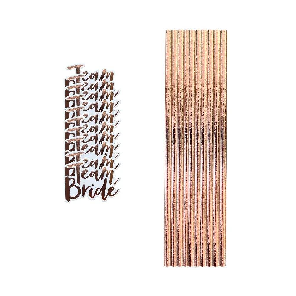 Team Bride Party Kit – Cups and Straws for Bachelorette Photo Props