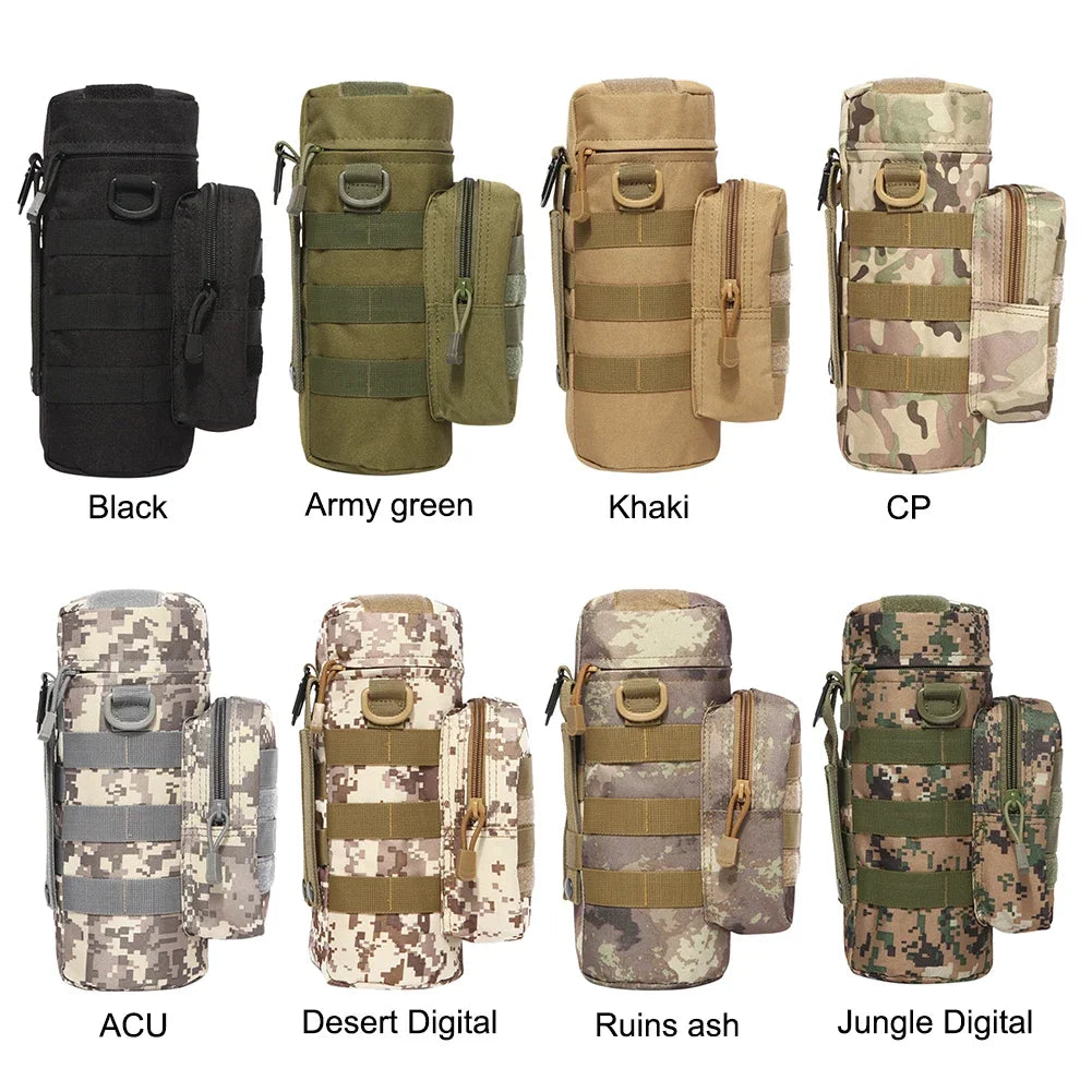 Molle Water Bottle Pouch – Tactical Kettle Carrier for Outdoor Camping