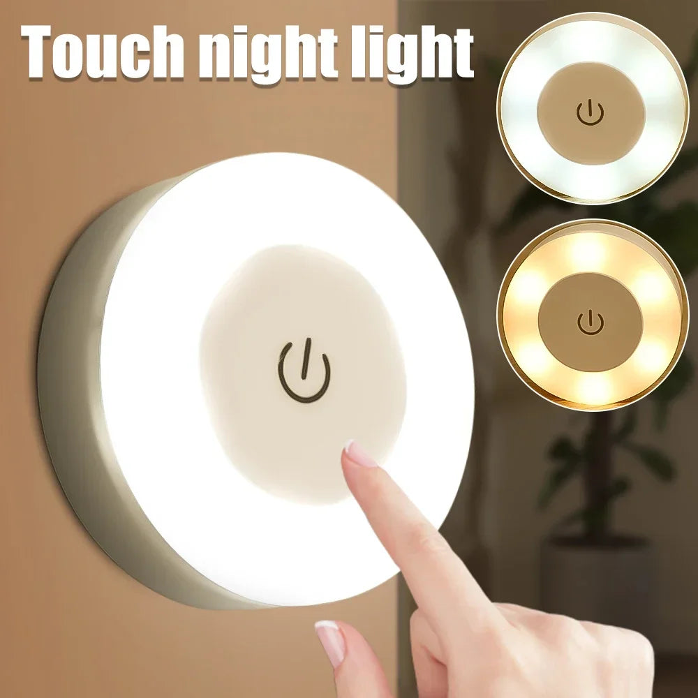 Magnetic USB LED Night Light – Portable Rechargeable Lamp for Bedroom and Kitchen