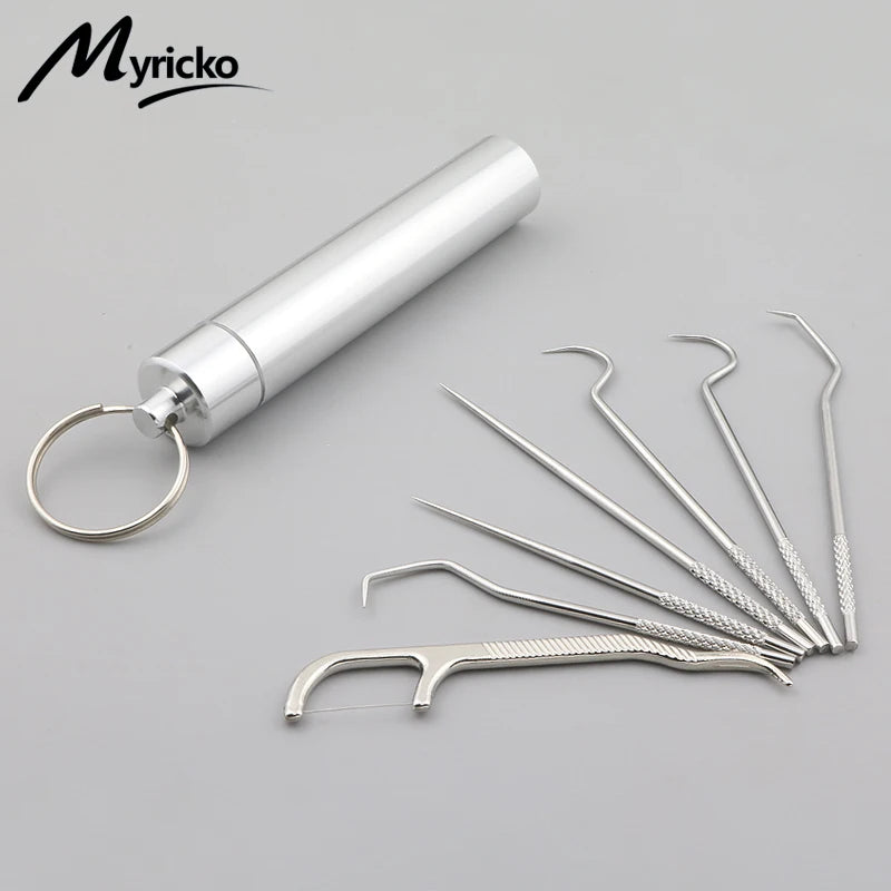 Stainless Steel Dental Tool Set – Professional Exam Kit for Oral Hygiene
