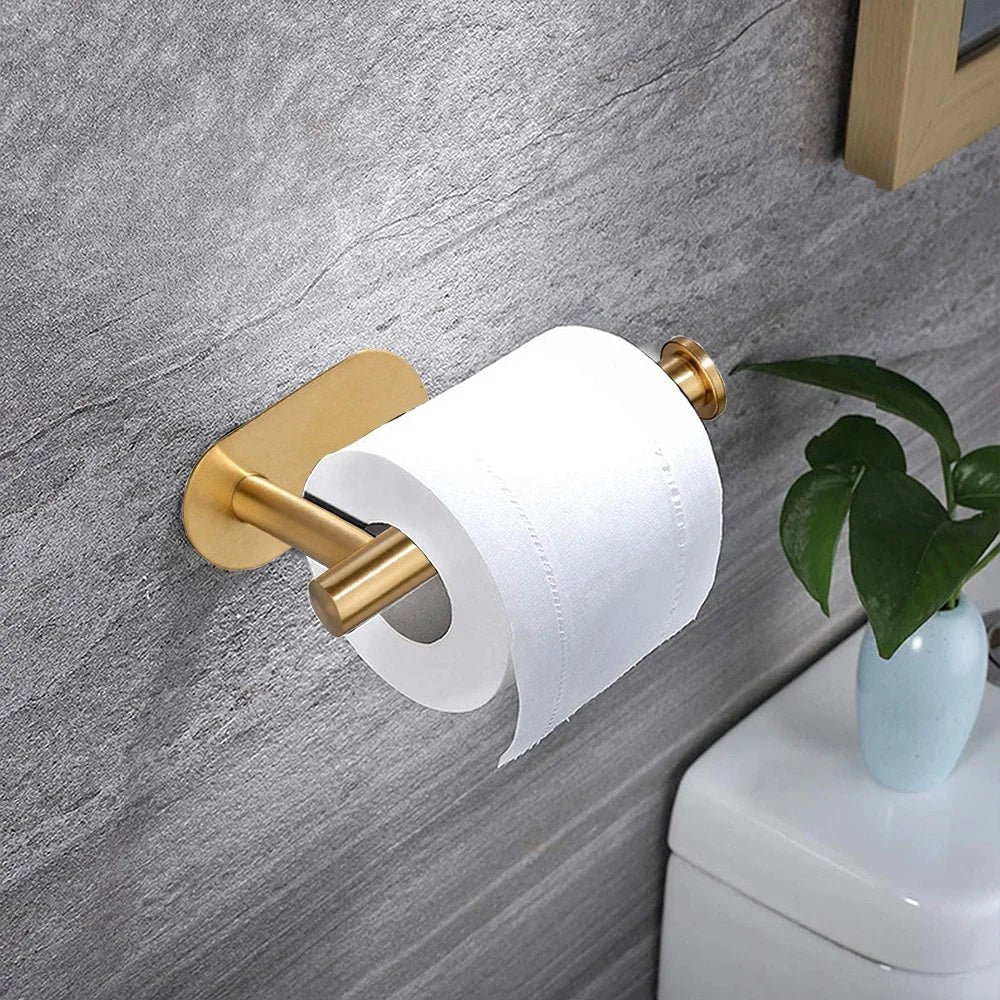 Adhesive Paper Towel Holder – Wall Mounted Rack for Kitchen and Bathroom
