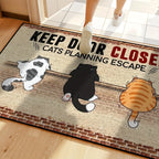 Cat Pattern Door Mat – Non-Slip Floor Rug for Bedroom and Entrance