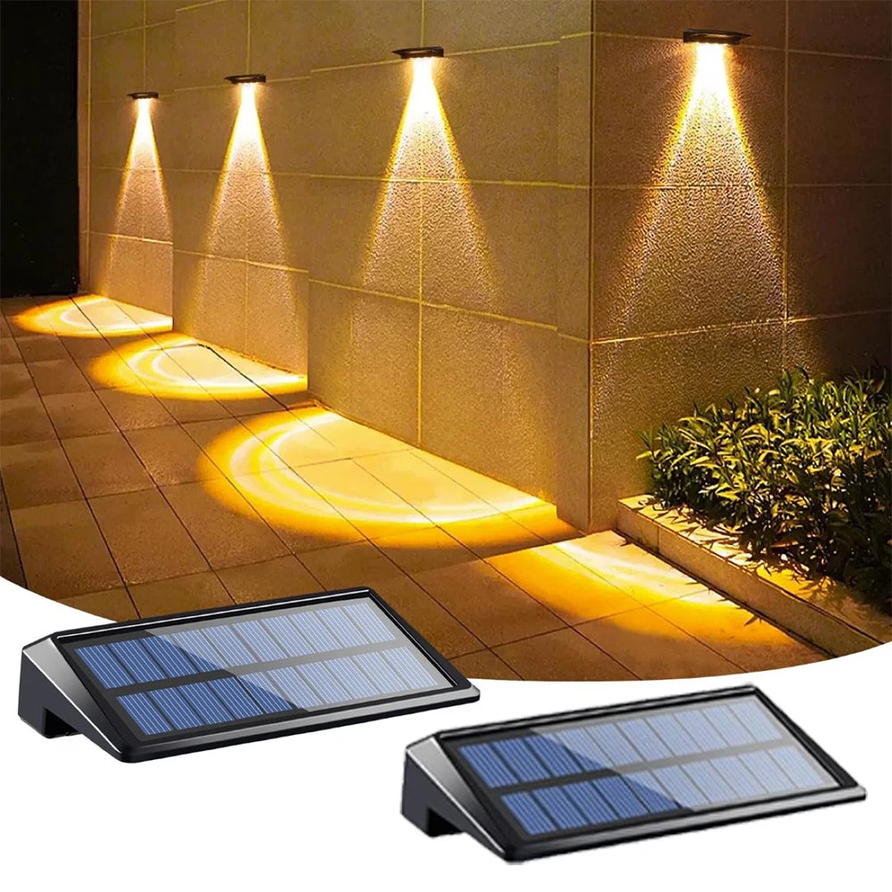 Solar LED Wall Lights – Waterproof Outdoor Lamps for Fence Deck Pathway