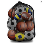 Extra Large Mesh Sports Ball Bag – Zipper Pocket Carrier for Gym and Training
