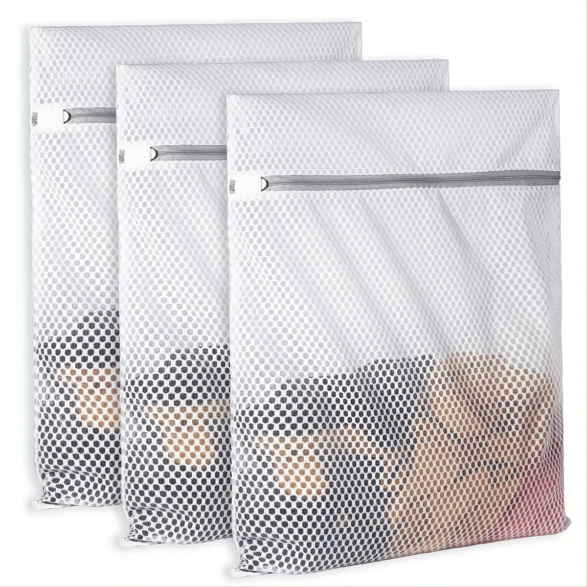 Honeycomb Mesh Laundry Bags – Durable Zippered Pouches for Delicate Washing