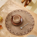 Natural Jute Woven Placemats – Rustic Boho Table Decor for Dining Room