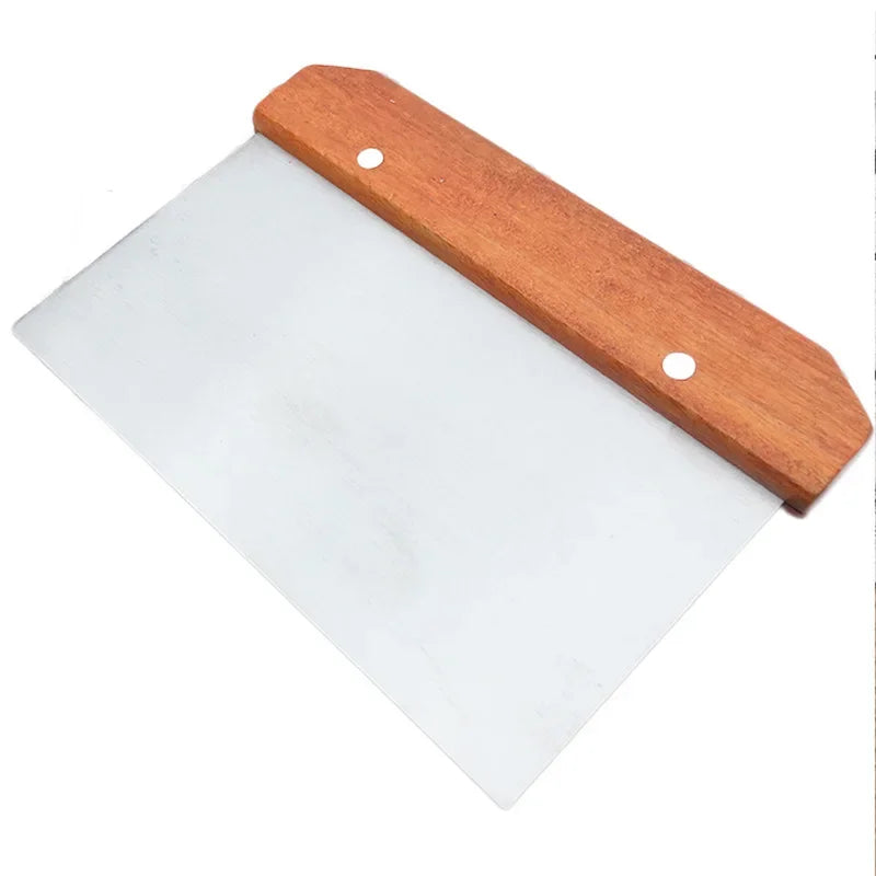 Stainless Steel Dough Scraper – Noodle Cutter with Scale for Baking