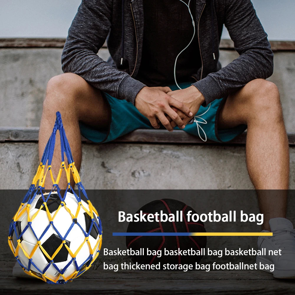 Sports Ball Mesh Bag – Adjustable Carrying Net for Basketball and Soccer