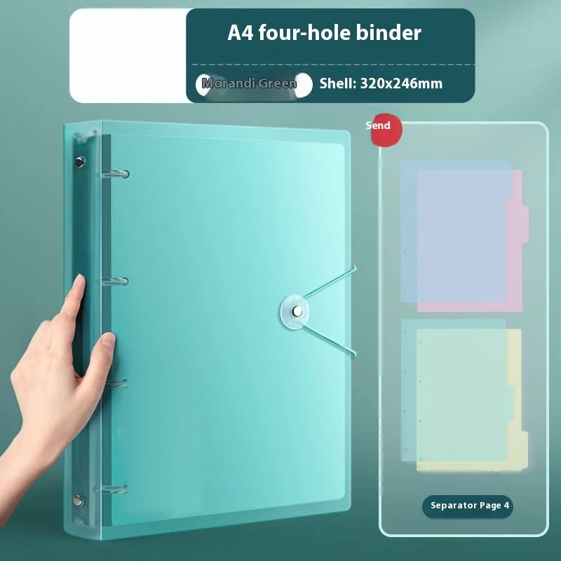Four Hole A4 Binder – Durable Data Storage Folder for Office Notes