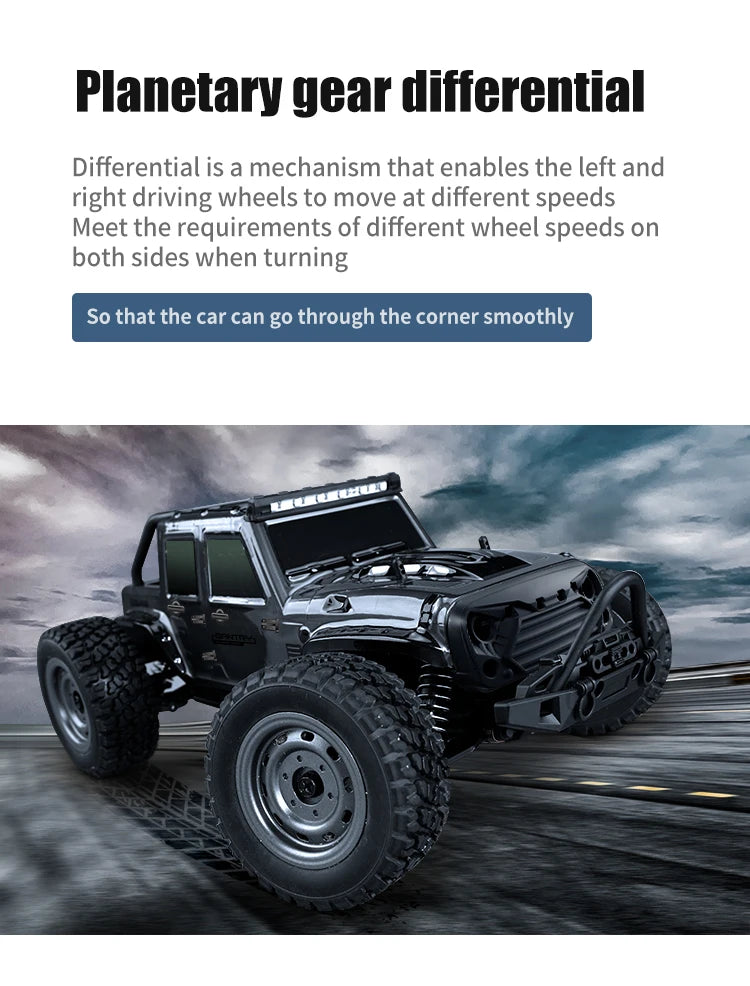 4WD Off-Road RC Monster Truck – 50km/h Remote Control for Adults and Kids