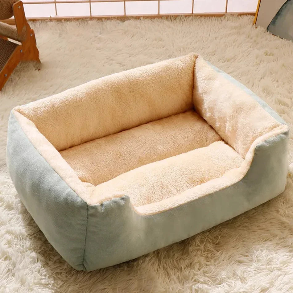 Plush Pet Bed – Soft Cushion Basket for Cats and Small Dogs