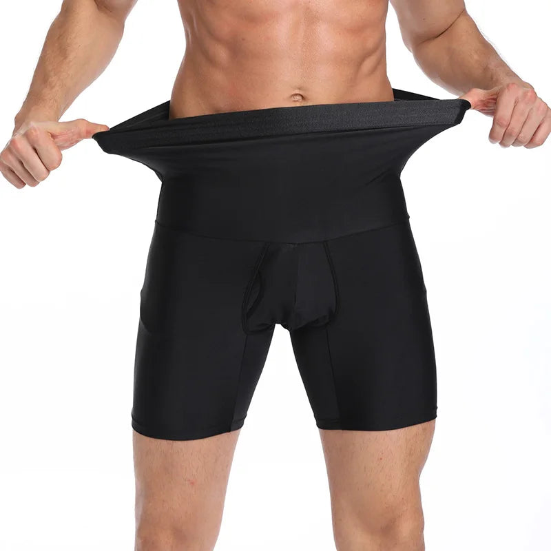 Compression Waist Trainer Shorts – Slimming Body Shaper for Men