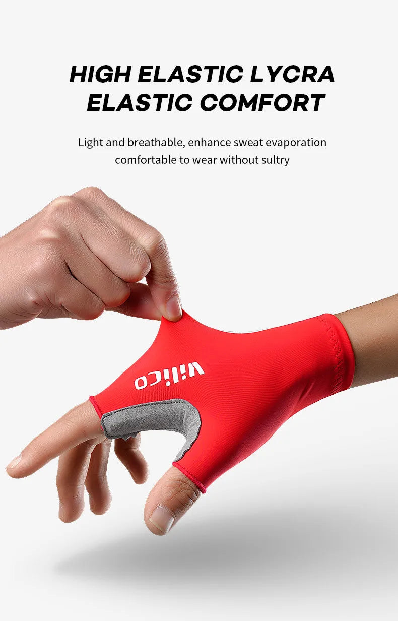 Half Finger Cycling Gloves – Anti-Slip Breathable Mittens for Road MTB Racing