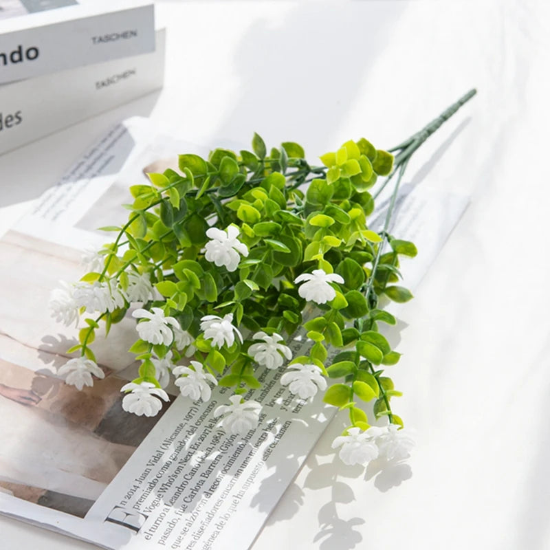Artificial Eucalyptus Bouquet – Realistic Faux Plant for Home Wedding Decor