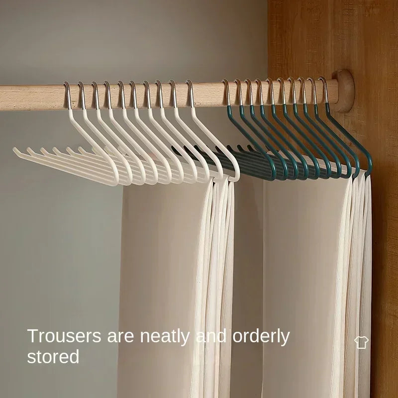 Non-Slip Metal Trouser Hangers – Open Ended Space Saving for Wardrobe Organization