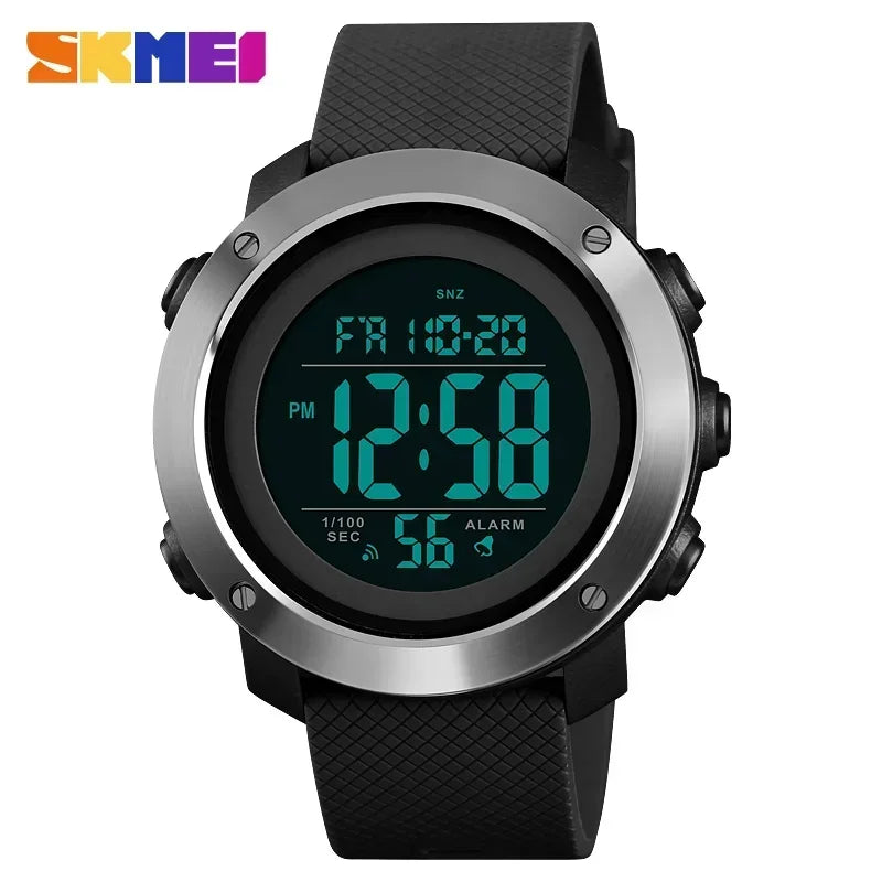 Digital Sports Watch – 5Bar Waterproof Alarm for Men Training