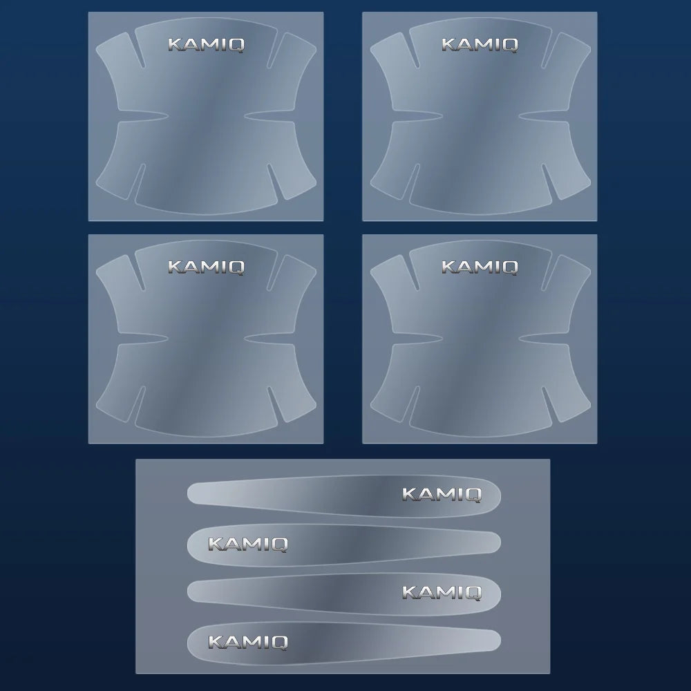 Transparent Car Door Handle Protectors – Anti-Scratch Film for Skoda Models